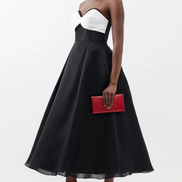 🖤SOLD🖤Carolina Herrera Sweetheart Neck Strapless Silk Faille Ballgown BLACK - Picture 5 of 17